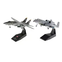 

2x 1/100 F-14 Airplane and A-10 Attack Fighter Metal Army Model Decor
