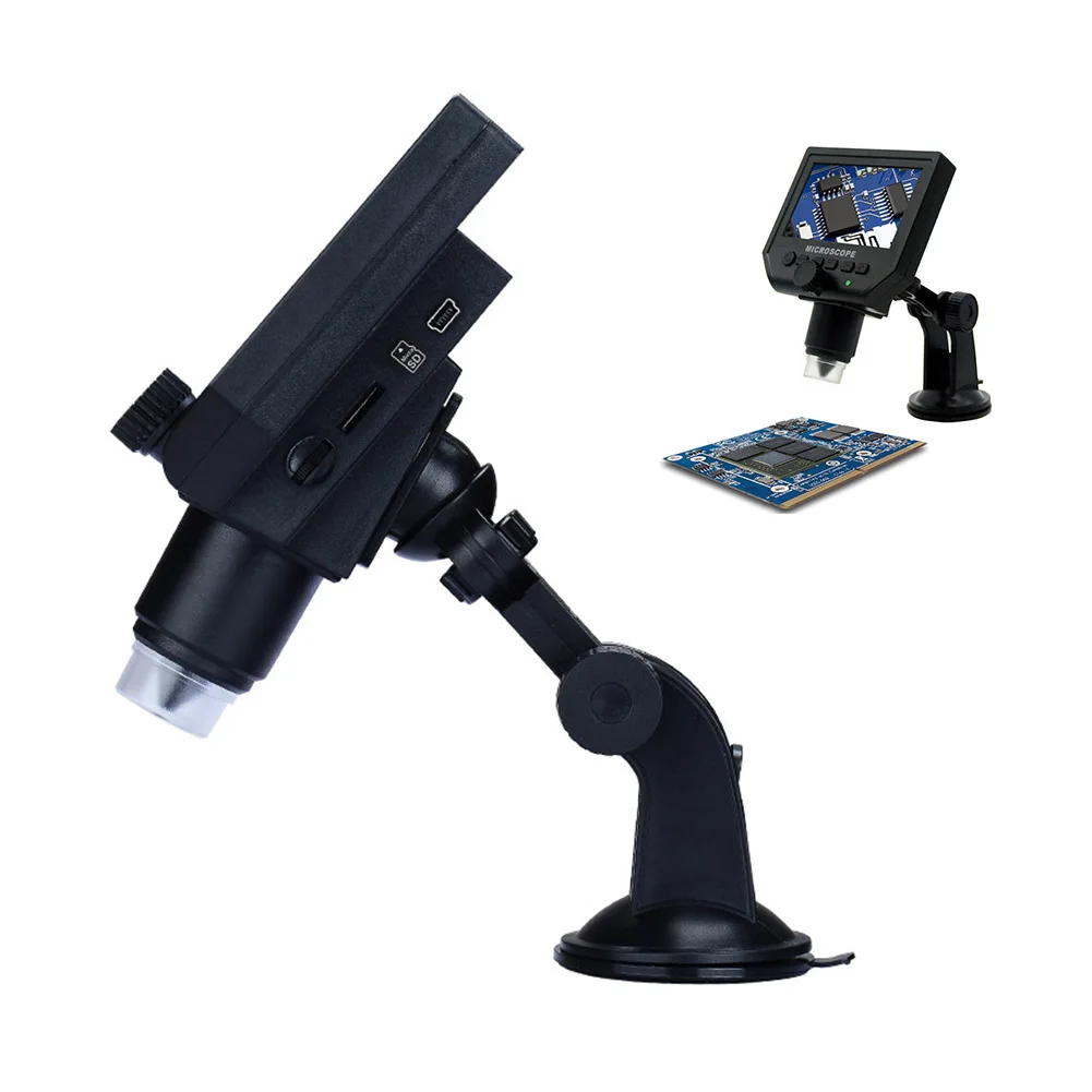 

600X 3 .6MP USB Digital Electronic Microscope 4.3"LCD Display VGA Digital Microscope LED Stand For PCB Motherboard Repaire