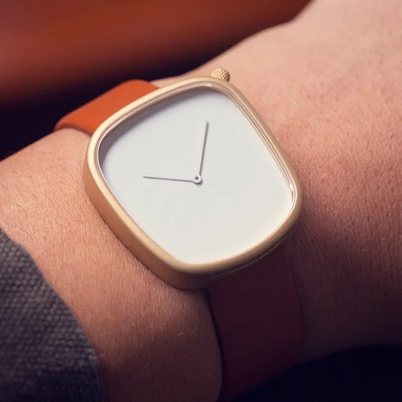 2022 Dating casual fashion minimalist quartz Vintage leather bracelet male watch female watch corelogio masculino reluple watch