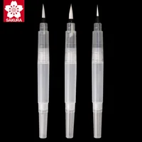 SAKURA Refillable Water Brush Soft Head Water Soluble Color Lead Solid Watercolor Paint Brush Hook Line Calligraphy Painting QR 1
