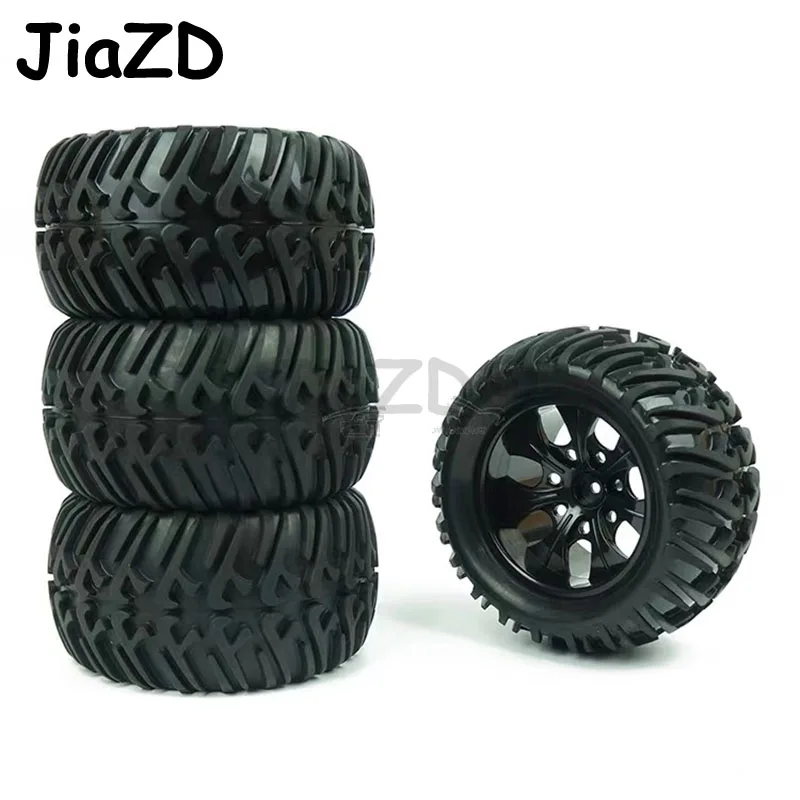 4pcs/lot 125mm Rc Tires & Nylon Wheel Rims Foam Inserts For 1/10