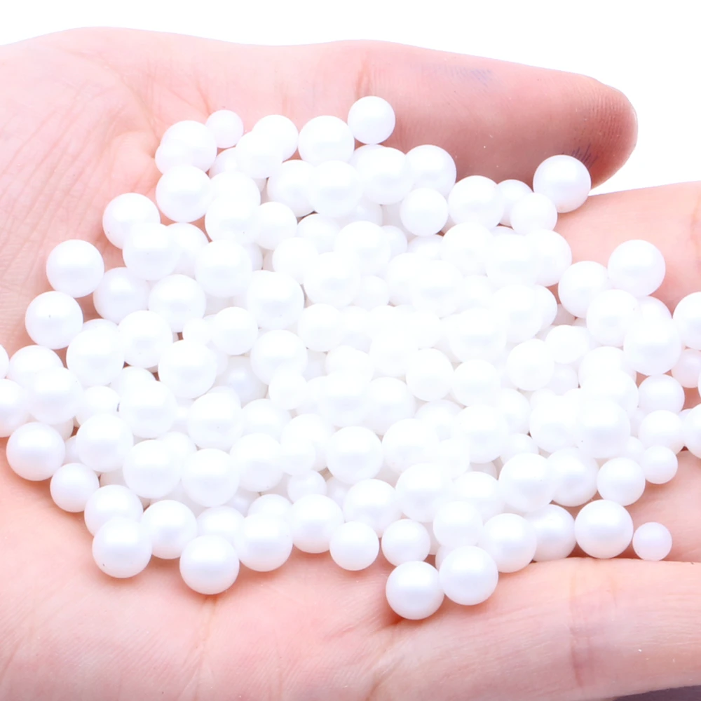 17 pure white Маленькая сумка 5 мм 100 шт Метте цвет круглый без отверстия жемчуг разноцветный из бисера опционально DIY модные изделия украшения для ногтей - Цвет: 17 pure white