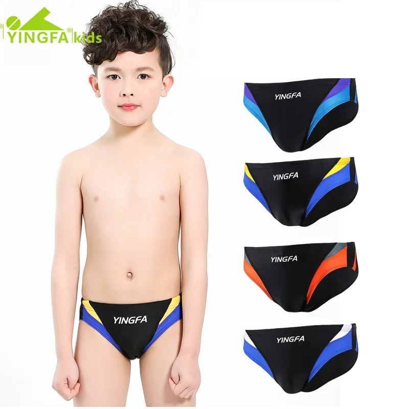 YINGFA Swimwear Men Boys Low Waist Swim Briefs Competitive Swimming Suit Triangle Racing Swimsuits