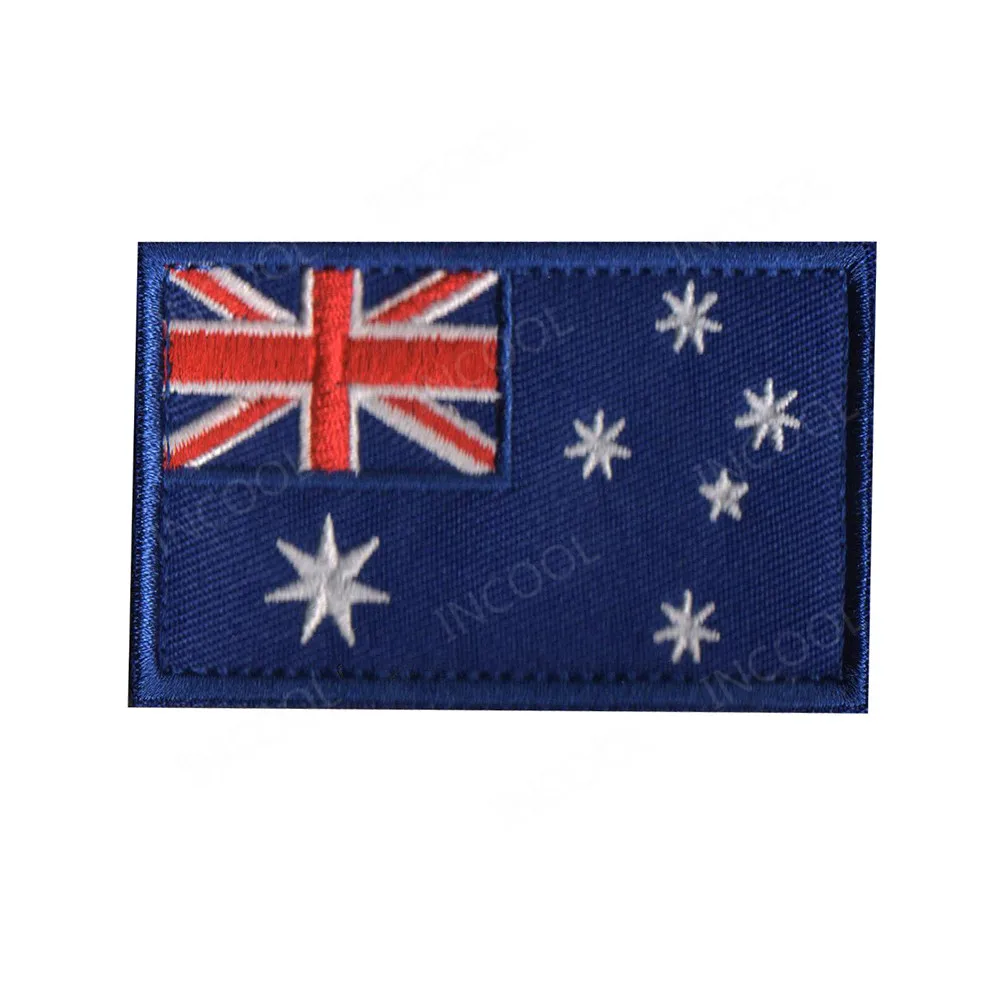 Океания Австралия Новая Зеландия Самоа Флаг Гуама ИК светоотражающие резиновые вышитые нашивки военный боевой дух нашивки вышитые значки - Цвет: Australia Embroidery