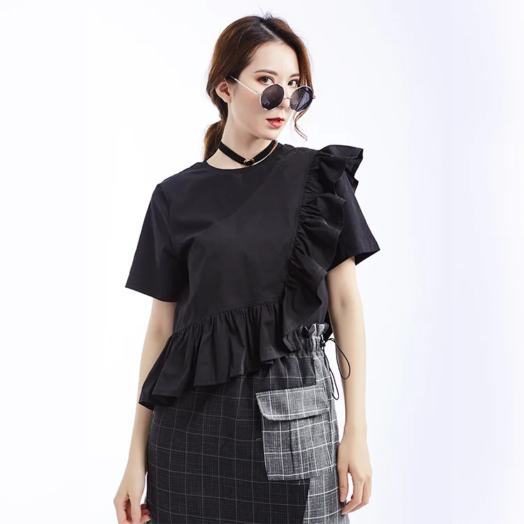 Новинка, блузка из хлопка и полиэстера Zanzea, Blusas, топ, акция, Blusa Vadim, женские,,, корейские топы, однотонные