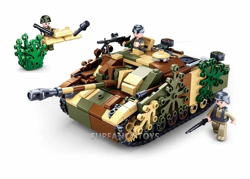 Militärischer Einsatz Overlord Konstruktor Panzer-LKW Atlantik-Festung Flugzeug Landboot Armee Bausteine Brinquedos Spielzeug – Detail 12