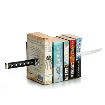 

Magnetic Sword Bookend Ninja Knife Book Safe Holder Racks Organizer Home Decoration for Office Table Supplies Desk Accessories