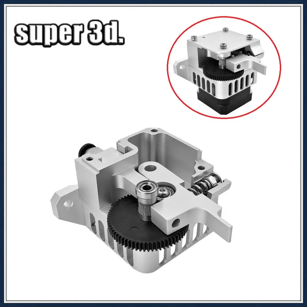Extrusora Toda Metálica Titan Aero Prateado e Preto Alimentador para Bowden Direct Drive Artilharia Prusa i3 Peças para Impressoras 3d Atualizado 175 mm - Imagem 2