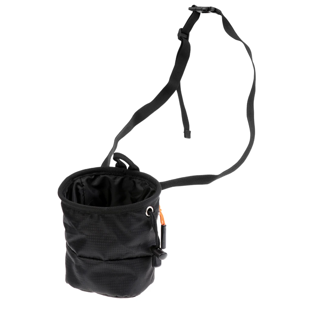 Cuboid Rock Climbing Chalk Bag with Waist Belt & Zipper Pocket & Drawstring Climbing Accessories
