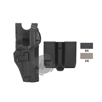 

Serpa Level 3 Auto Lock Right Hand Waist Pistol Holster w/ Jacket Slot Duty Belt Loop & Magazine Pouch For Sig Sauer P226 P229