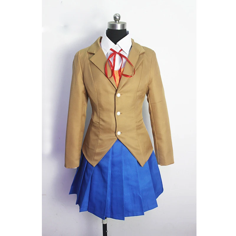 Prodotto Doki Doki Literature Club Cosplay Monika Cosplay Sayori Yuri Natsuki Cosplay Costume Girls Women School Uniforms