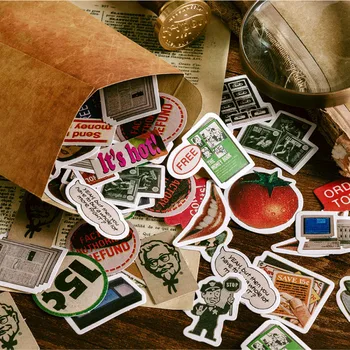 

Retro Figure Illustration Boxed Scrapbooking Stickers Decorative Journal Happy Planner Sticker DIY Craft Photo Albums Card Make