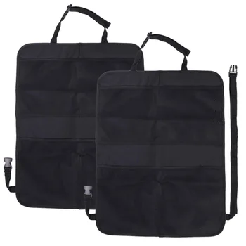 

2Pcs Auto Car Back Seat Hanging Bag Travel Storage Holder Organizer For Tablet Ipad Interior Stowing Tidying Bags Waterproof