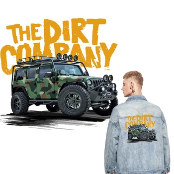 

DIY Off-road Camouflage Jeep Patches Heat Transfer Vinyl Sticker Iron on Transfers For Clothes A-level Man Car Stickers Washable