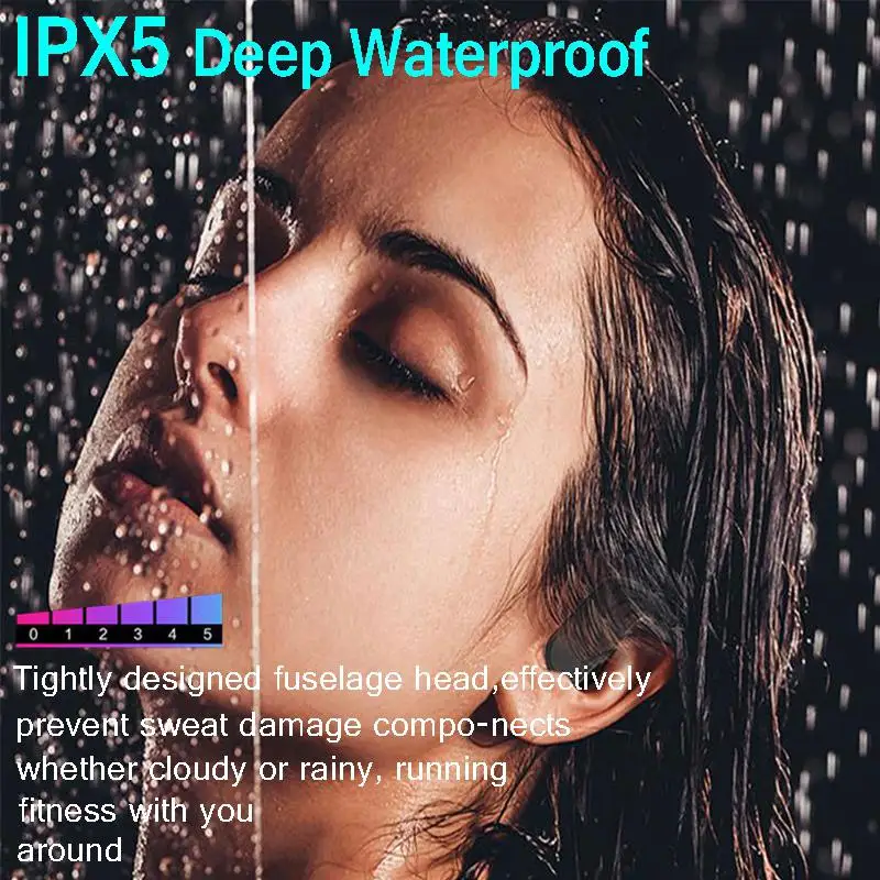 Caletop TWS CVC8.0 Беспроводные спортивные наушники с шумоподавлением IPX5 водонепроницаемые Bluetooth наушники с ушным крюком для бега