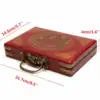 Chinese Mahjong With Antique Portable Case 144 PCS Traveling Mahjong Adult Travel Game Toy Practical Durable Engraved Tiles 6