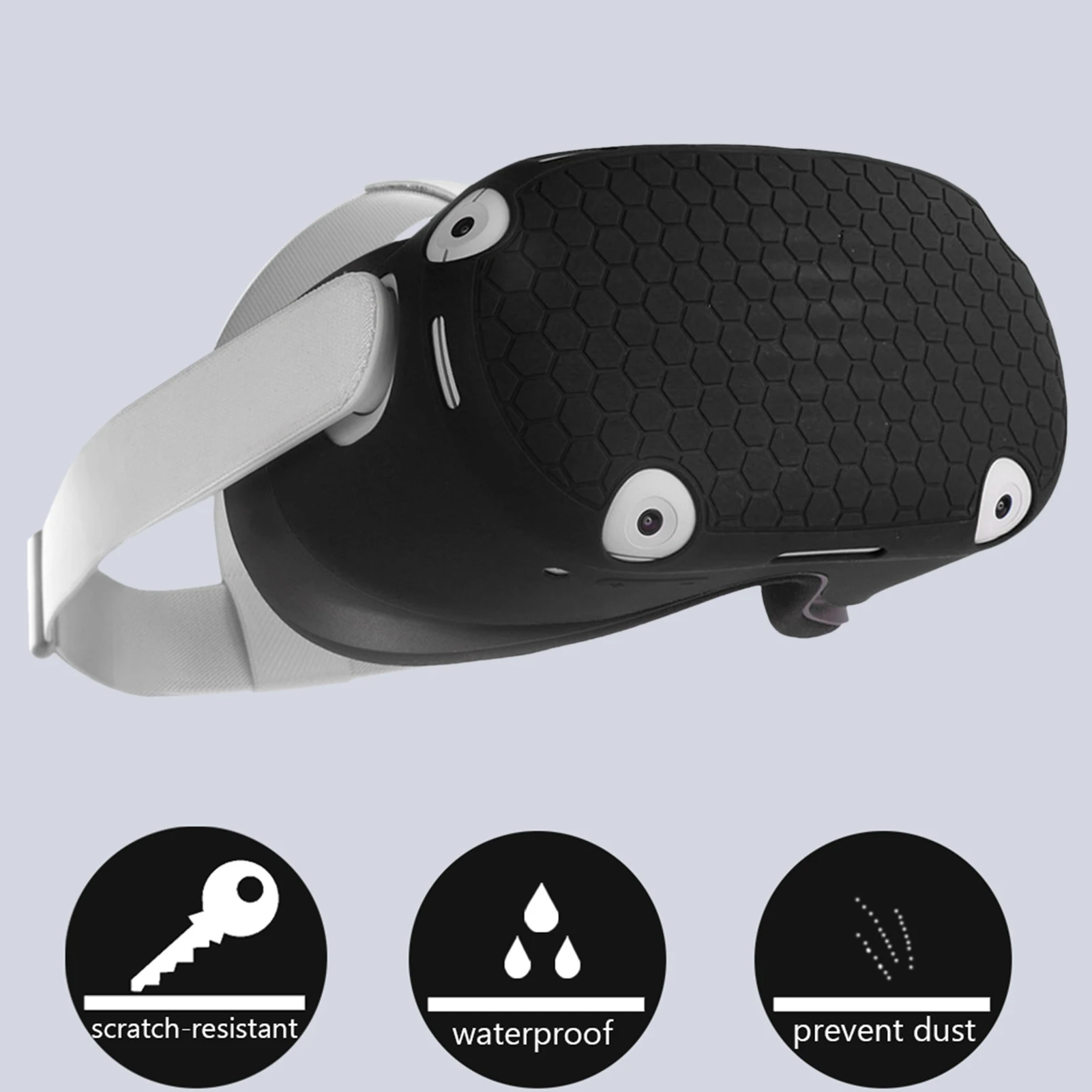 Funda protectora de silicona para auriculares Oculus Quest 2 VR, accesorio antiarañazos y a prueba de golpes