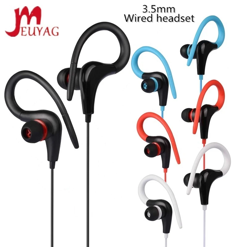 MEUYAG 3.5mm Wired Headphones Earhook Stereo Earphones Music Sport Entertainment Headset For Xiaomi Huawei Mobile Smart phone |