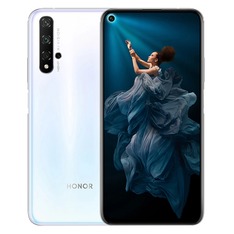 Honor 20 8GB 128GB мобильный телефон 6,26 дюймов полный экран Kirin 980 Восьмиядерный Android 9 3750mAh SuperCharge NFC