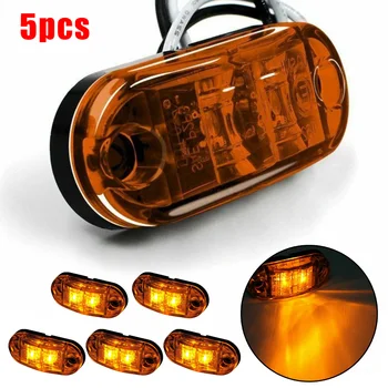 

10 Pieces 10-30V 2.5inch LED Oval Side Marker Parking Stop Light Clearance Lamp For Car SUV Truck Trailer RV Camper Boat