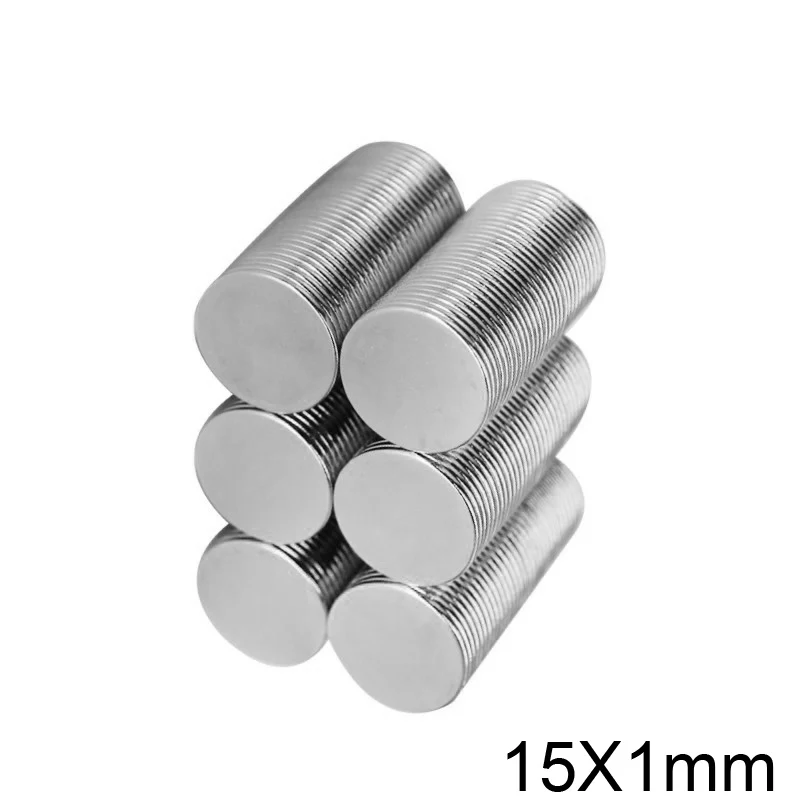 10~300pcs 15x1 mm výkonný kolo magnety 15mmx1mm hromadné poslech neodym magnetem disk 15x1mm trvalý ndfeb magnetem silná 15*1 mm