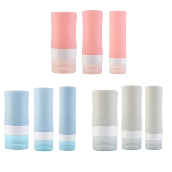 

Silicone Portable Women Men Travel Packing Bottle For Lotion Shampoo Bath Cosmetic Container Bag