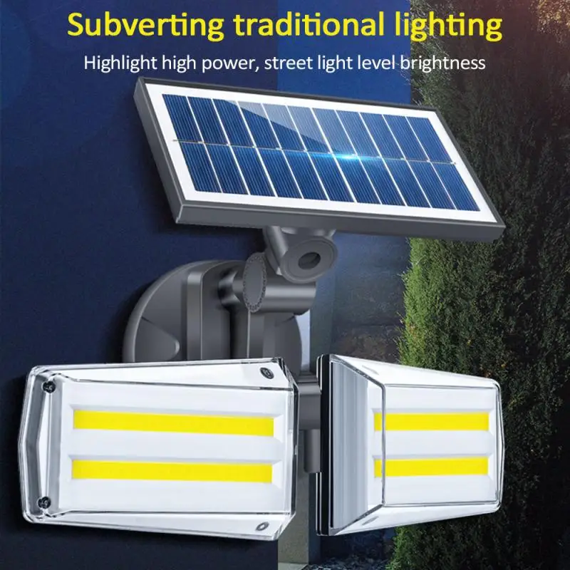 20 Вт 42LED/80COB двусторонний солнечный светильник IP65 водонепроницаемый настенный светильник радиолокационный СВЧ индукционный светильник roatable наружный садовый светильник