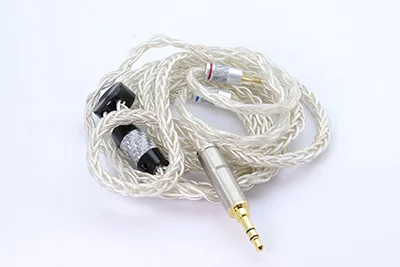 MT1201 Большой 8 Core Модернизированный MMCX 2PIN кабель аудио Jack 3,5 мм 3 полюс Hi-Fi наушники кабель "сделай сам" с 2xMMCX 2pin разъем - Цвет: MT1201