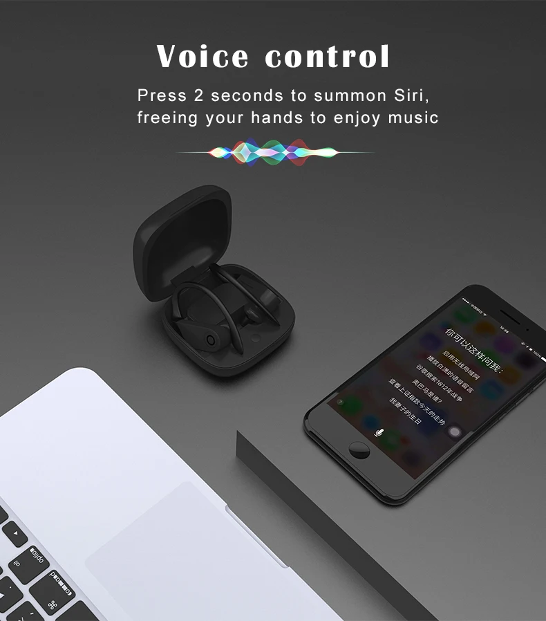 B10 Bluetooth 5,0 наушники Поддержка беспроводные заряжаемые наушники Голосовое управление гарнитура громкой связи Наушники с микрофоном Крюк Крышка