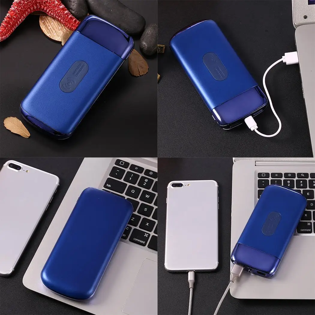 Портативное зарядное устройство 8000 мАч Беспроводное двойной USB светодиодный