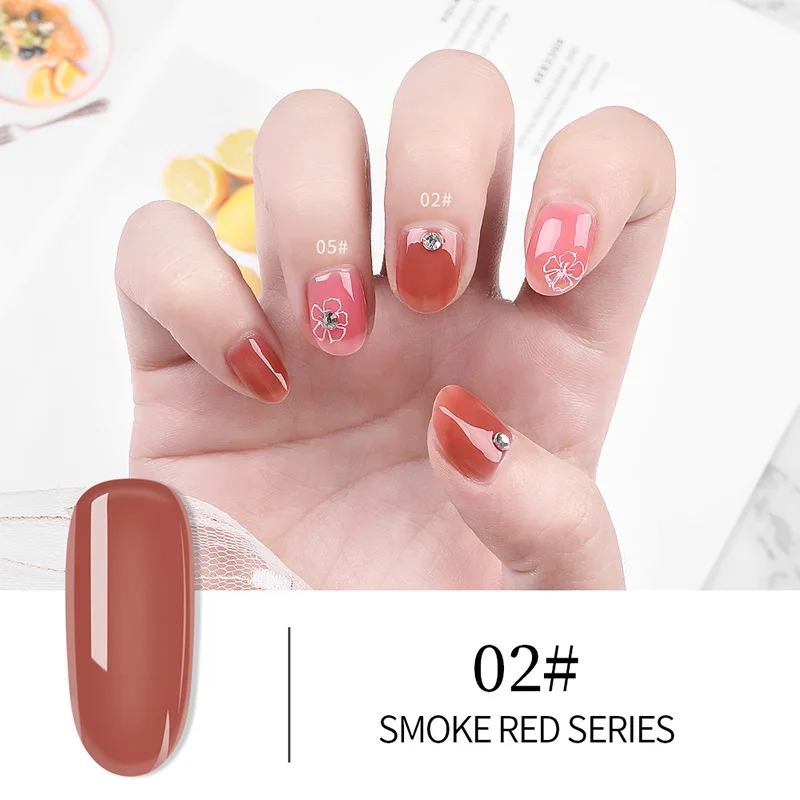 7,5 мл розовый дым красная серия УФ-гель для ногтей отмачиваемый лак для ногтей салон маникюр Полупостоянный УФ светодиодный лак для ногтей - Цвет: NO.02