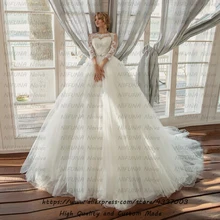Винтажное кружевное бальное платье, свадебные платья с длинным рукавом, сексуальное Расшитое бисером платье невесты, сексуальное свадебное платье в стиле бохо, Vestidos de Noiva