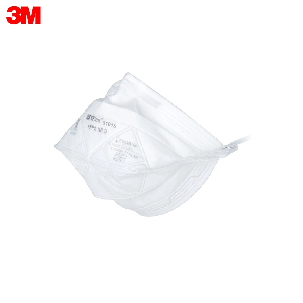 3M Полумаска противоаэрозольная фильтрующая VFlex 9101S класс защиты FFP1 NR D, 25 шт./уп., 9101S