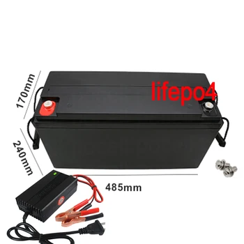

Deep Cycle 12V 160Ah LiFePO4 Battery Pack Lithium Iron Phosphate with BMS for 12v Solar energy storage ATV +10A charger