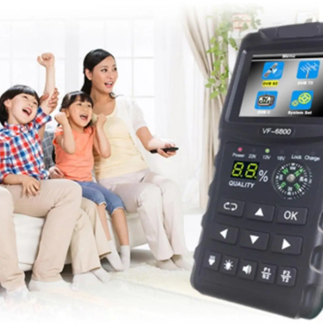 Многофункциональная VF-6800 HD искатель звезд с 0,450 кг зарядное устройство типа US, UK, EU фонарик 10000kPa 12V черный компас