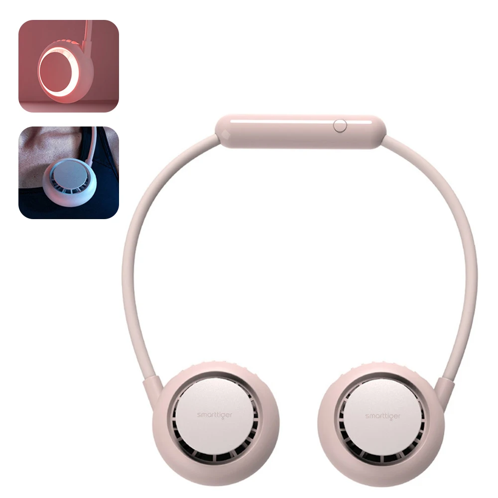 

2 in 1 Portable Fan Neck Fan Neckband With Rechargeable Battery Small Desk Fans handheld Air Cooler Conditioner for Room