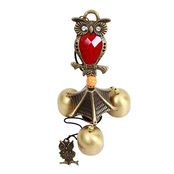 

1PC Random Color Owl Design Pendant Metal Hanging Wind Bell Wind Chime Aeolian Bell for Home Outdoor Balcony Garden