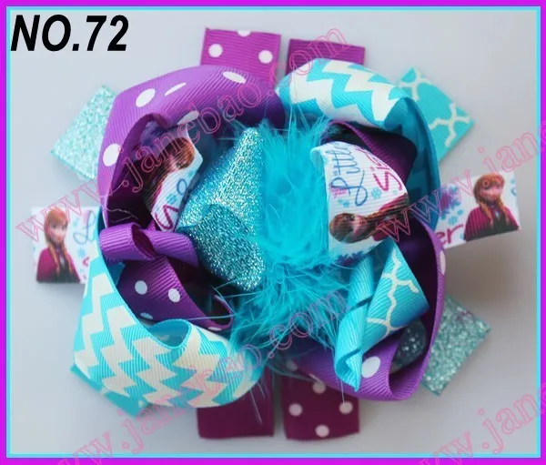 125 шт 5-6 дюймов Веселые банты для волос популярные заколки с бантами для волос Мультяшные персонажи