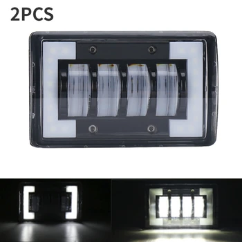 

Pair 48W 5Inch LED Work Light Halo LED Driving Light Bar with White DRL for Jeep Wrangler 4x4 4WD Truck