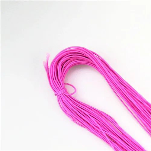 Dark pink 8M 1 мм цветная высокоэластичная круглая эластичная повязка круглая эластичная канатная Резиновая лента эластичная линия DIY аксессуары для шитья ювелирных изделий 8 метров - Color: Dark pink 8M