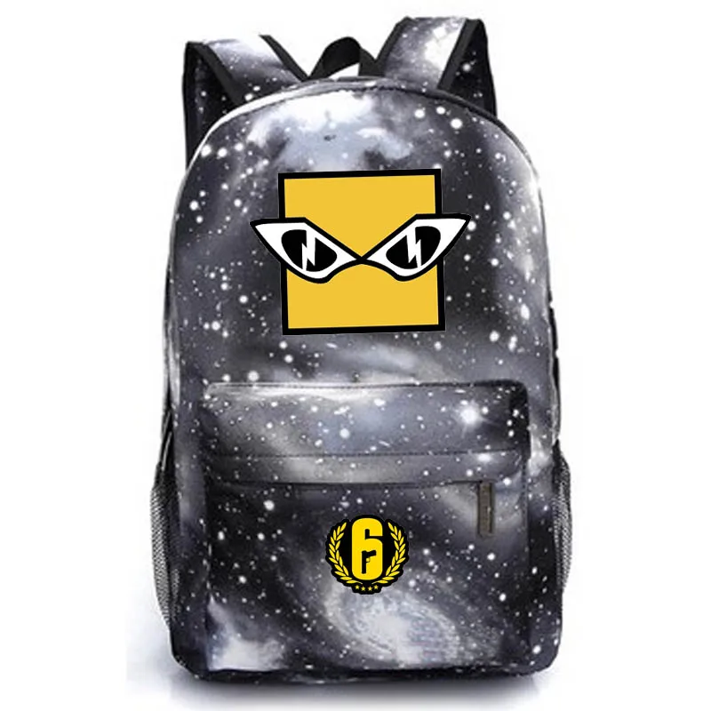 style6 black Рюкзак Rainbow six, школьная сумка, повседневный рюкзак, креативный подарок, черный, синий, фиолетовый, серый - Цвет: style6 black