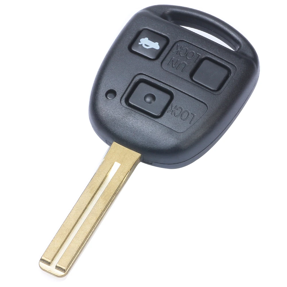Keyecu Замена ASK дистанционного ключа автомобиля-3 кнопки и 433 МГц и 4D68 чип и TOY48 Uncut Blade-FOB для Lexus FCC ID: 50171