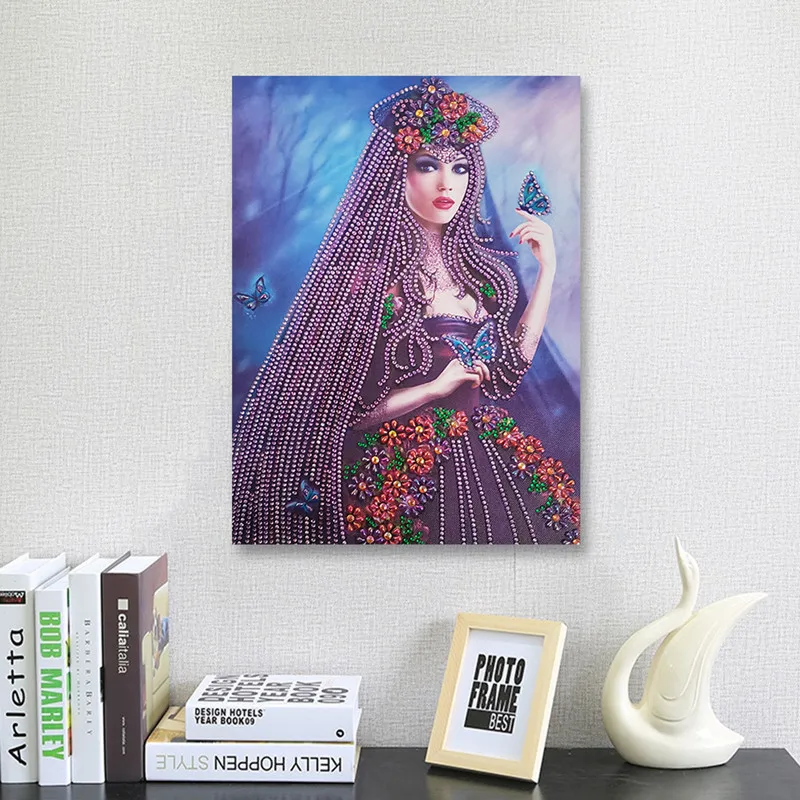 5D алмазная картина красивая мода девушка Павлин животное DIY частично с алмазной крестиком набор хрустальные стразы искусство