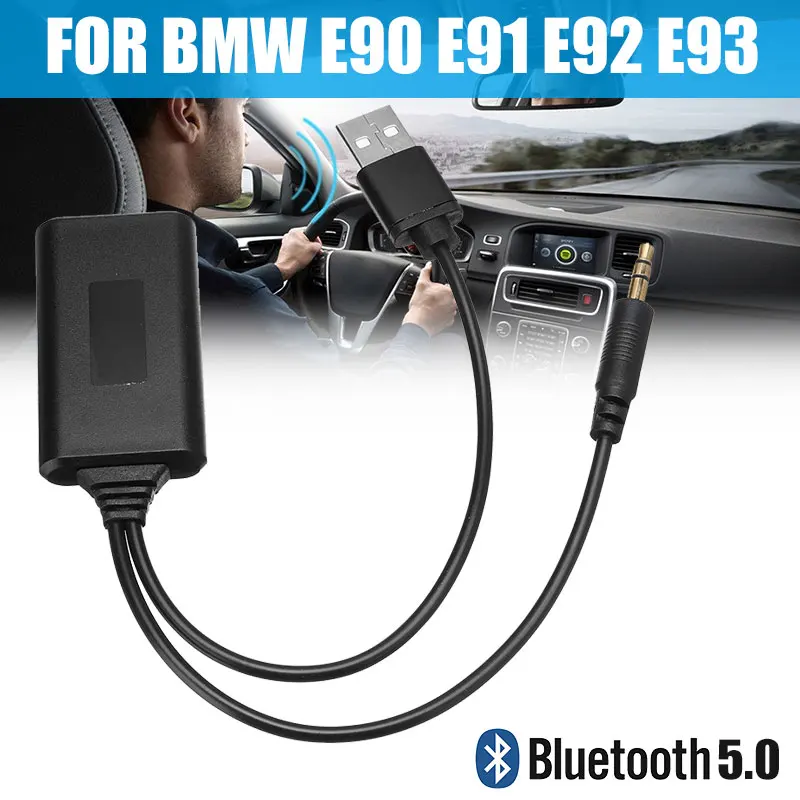 

For BMW E90 E91 E92 E93 Adapter Bluetooth Radio AUX Wireless Vehicles 3.5mm Plug BT5.0 Aux Cable Car Radio USB interface