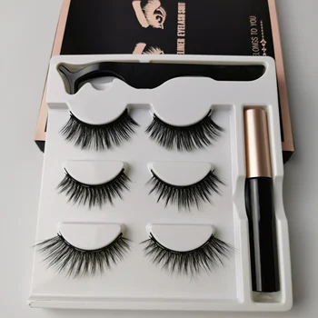 

3D Mink False Eyelashes With Tweezer Crisscross Natural Makeup Eyelash Fluffy Mink Fake Lashes for Women's Fashion