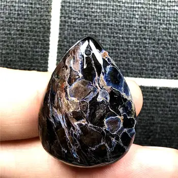 

Top Natural Yellow Blue Pietersite Pendant For Woman Man Crystal 30x22x8mm Beads Water Drop Namibia Energy Stone Jewelry AAAAA