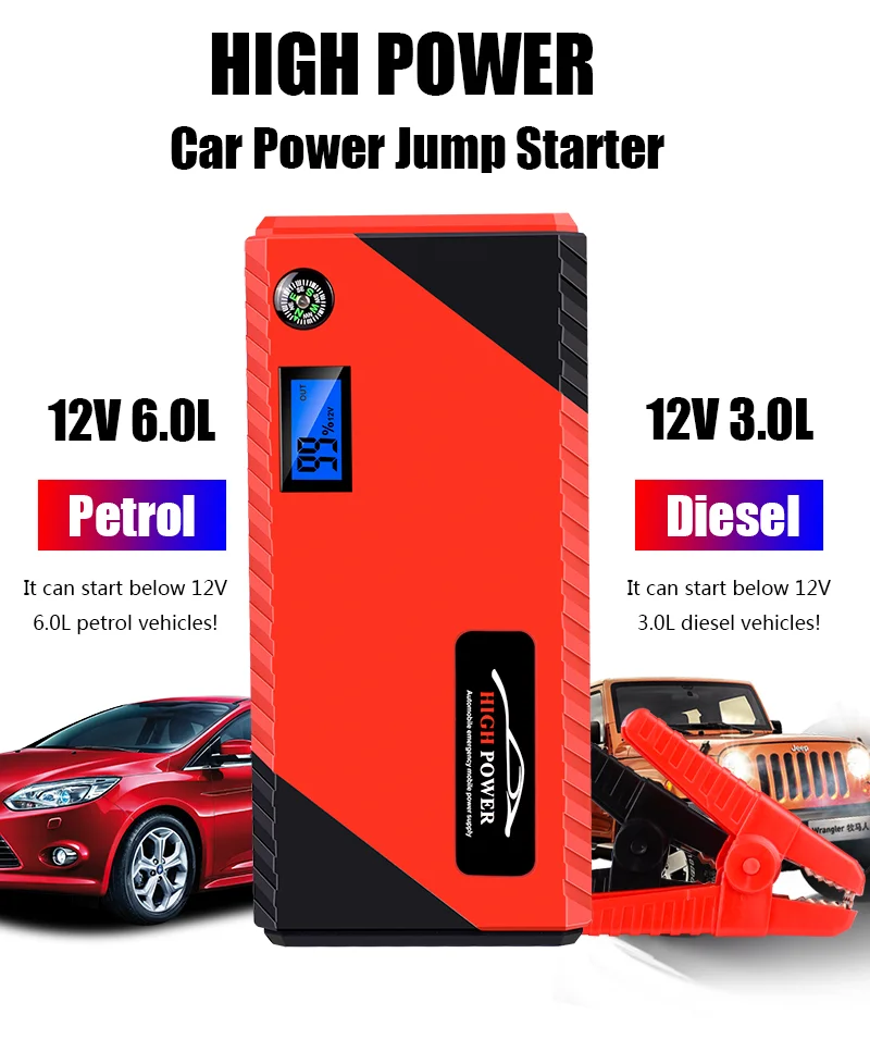 Автомобильное зарядное устройство для автомобильного аккумулятора Booster 20000mAh 12V автомобильный прыжок