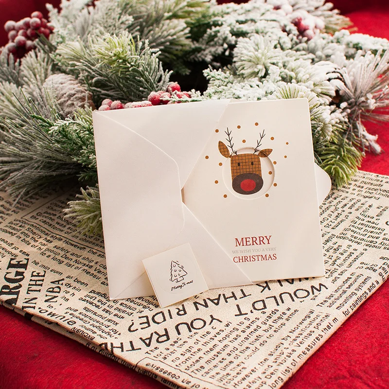 XINAHER 5 шт пустотелая дизайнерская открытка Merry Christmas поздравительная