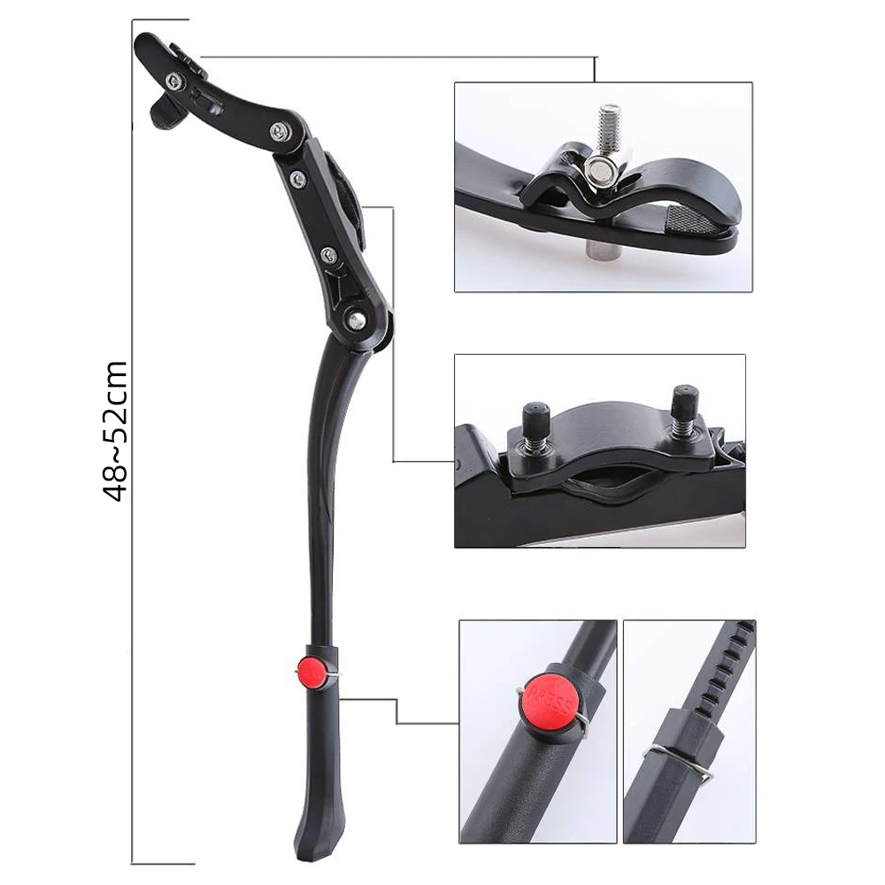 36-40cm Adjustable MTB Road Bicycle Aluminum Bicycle Support Side Stand Parking Rack Mountain Cycling Accessories
