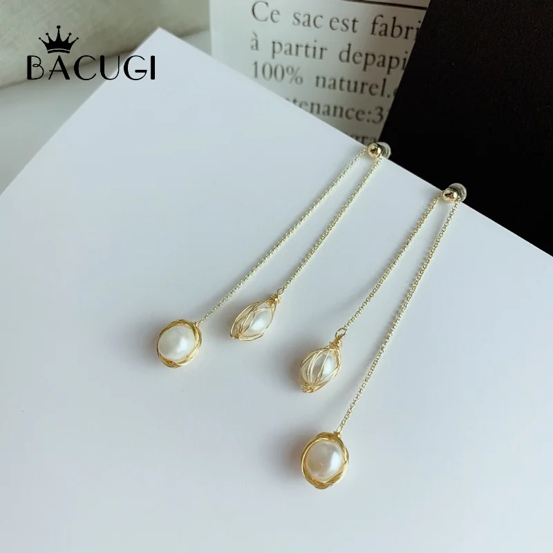 Original Design Natural Baroque Pearl For Women Boho Custom Dangle Earrings Handmade Luxury Fine Jewelry